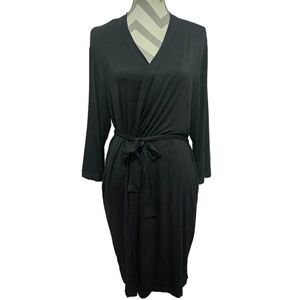 LEIKAR Women's Soft Black Robe Size XL